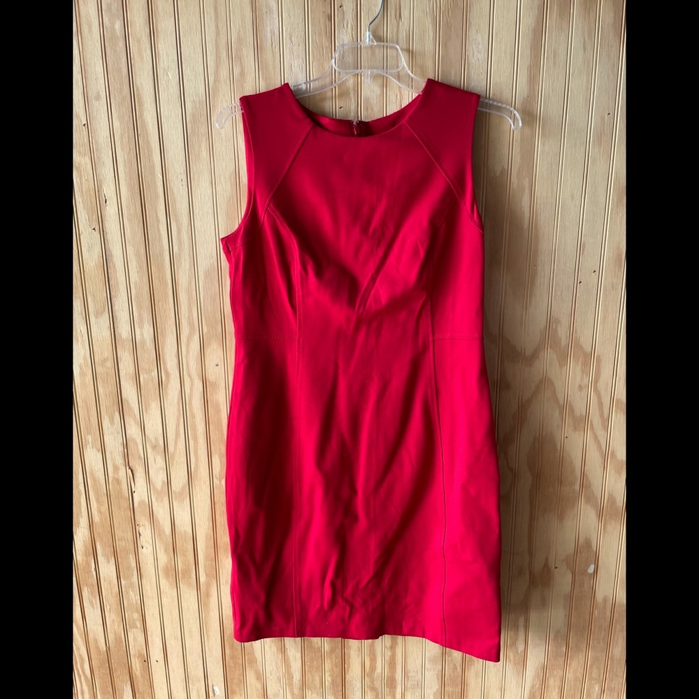 Talbots Red sleeveless pencil dress sz 12